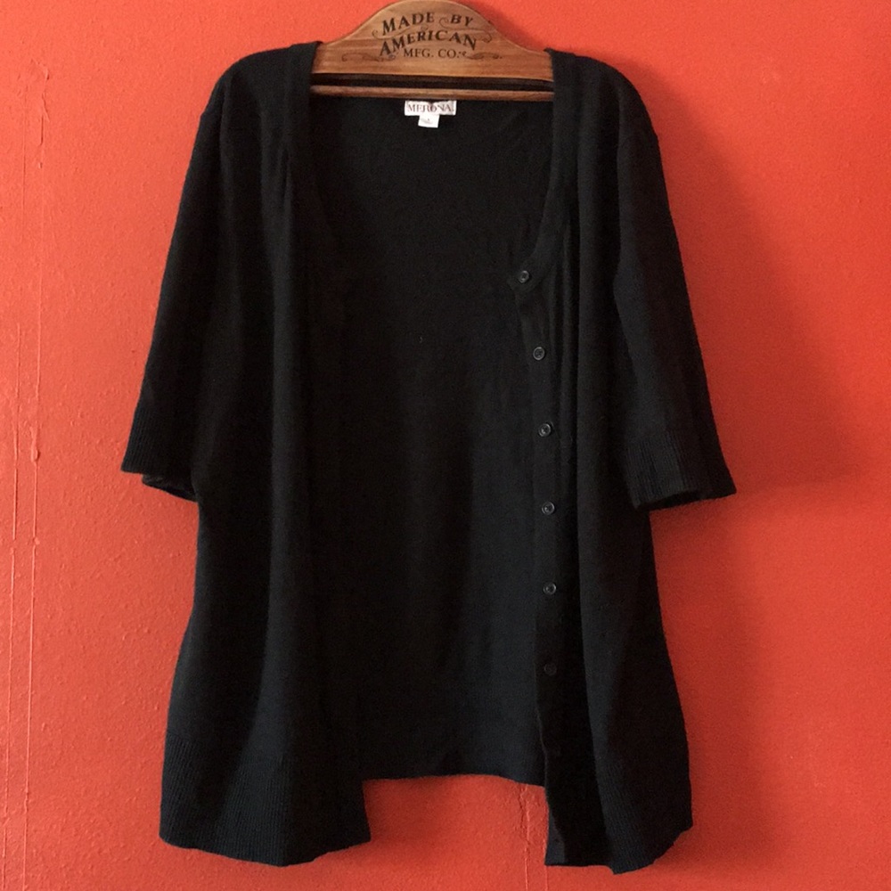 Black Merona Cardigan with short sleeves